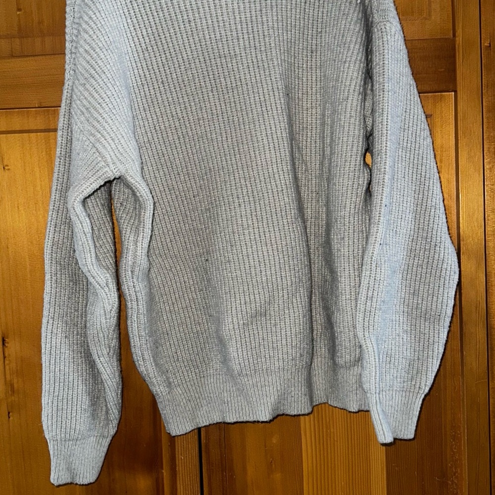 Gray Ribbed Button-Up Sweater - Picture 2 of 2